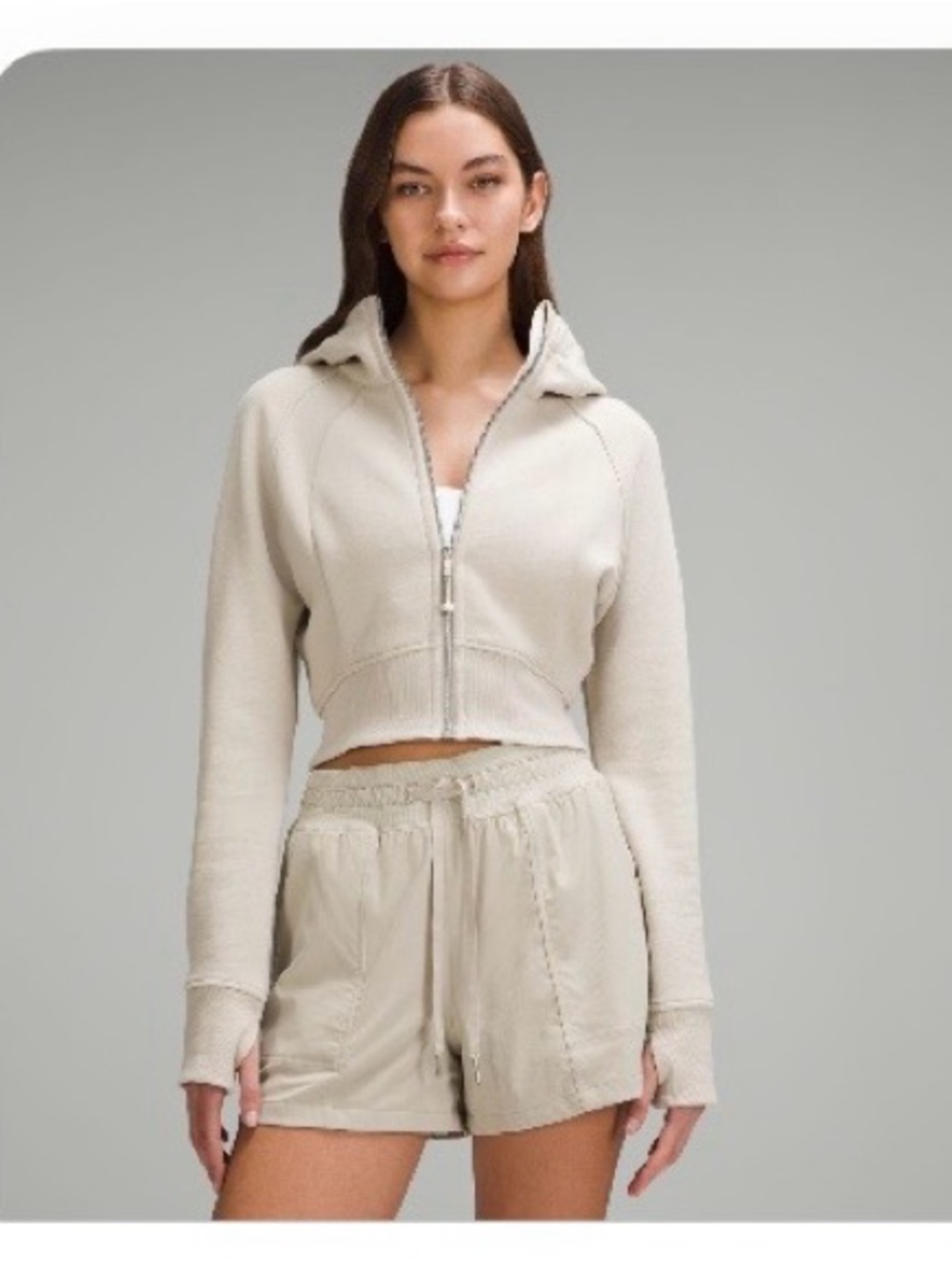 Lululemon Scuba Full-Zip Cropped Hoodie - Size 14